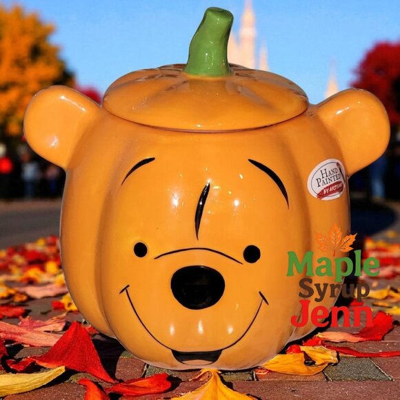 Disney Winnie The Pooh Halloween Pumpkin Cookie Jar - Picture 1 of 8